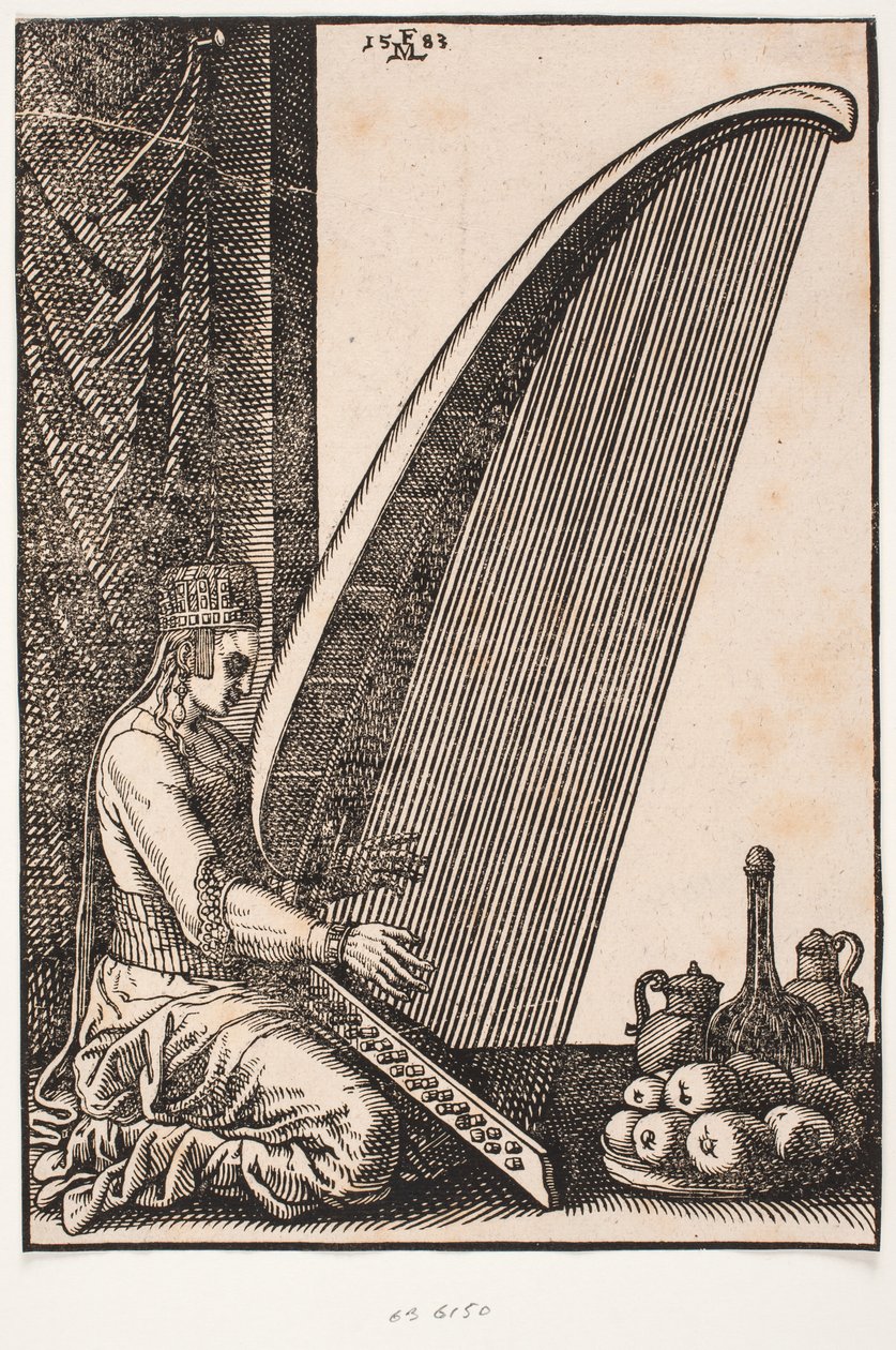 Uma Harpista de Melchior Lorck