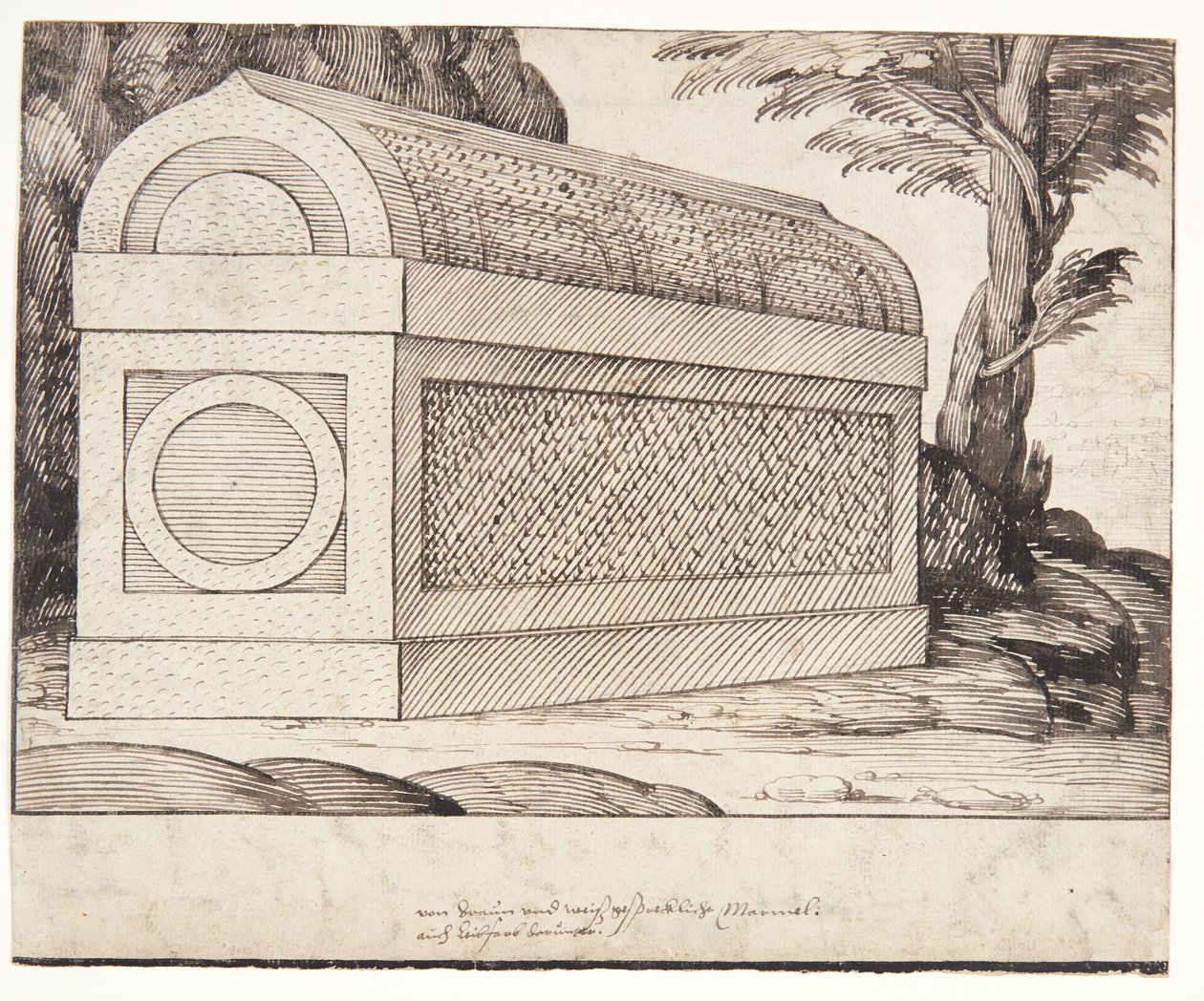 Um sarcófago de Melchior Lorck