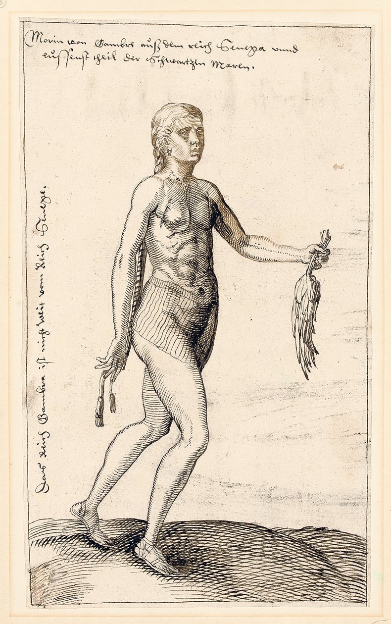Uma mulher da Gâmbia, 1583 de Melchior Lorck