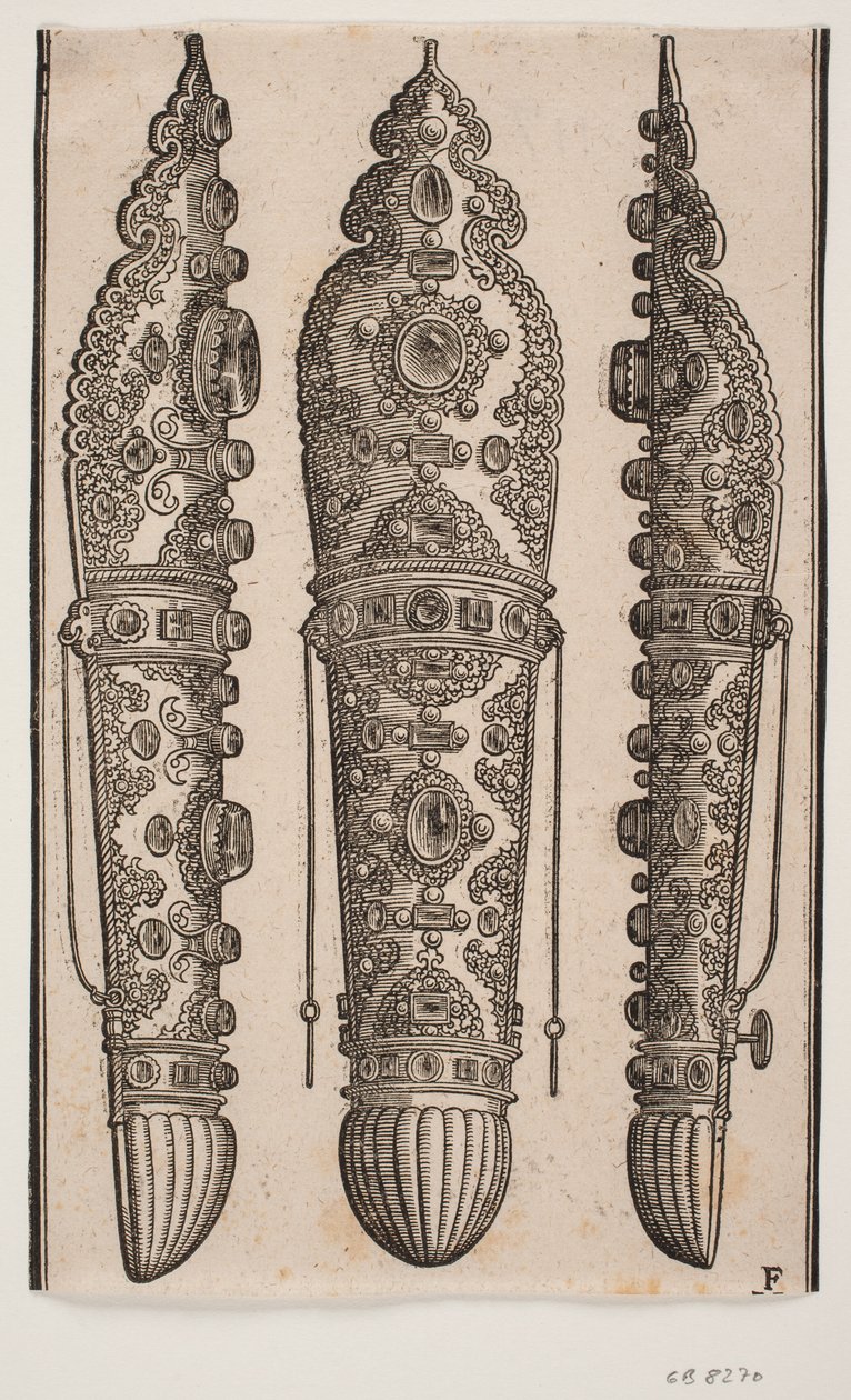 Suporte para o arbusto de penas no cocar de um janízar de Melchior Lorck