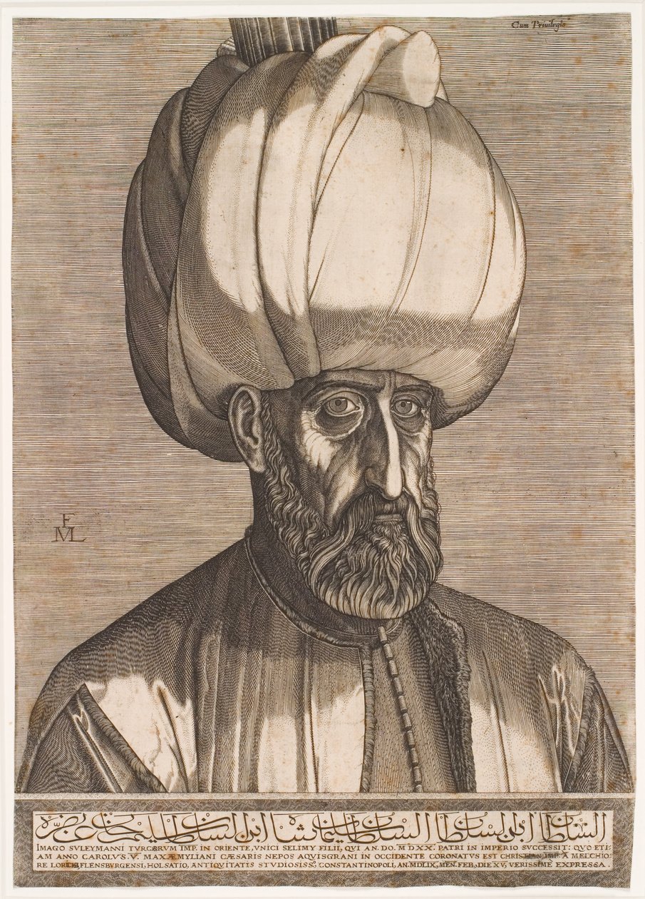 Retrato do Sultão Suleiman, o Magnífico de Melchior Lorck