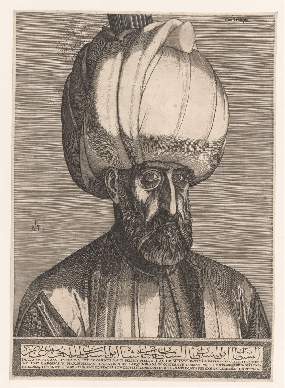 Portret van sultan Suleiman I de Melchior Lorck