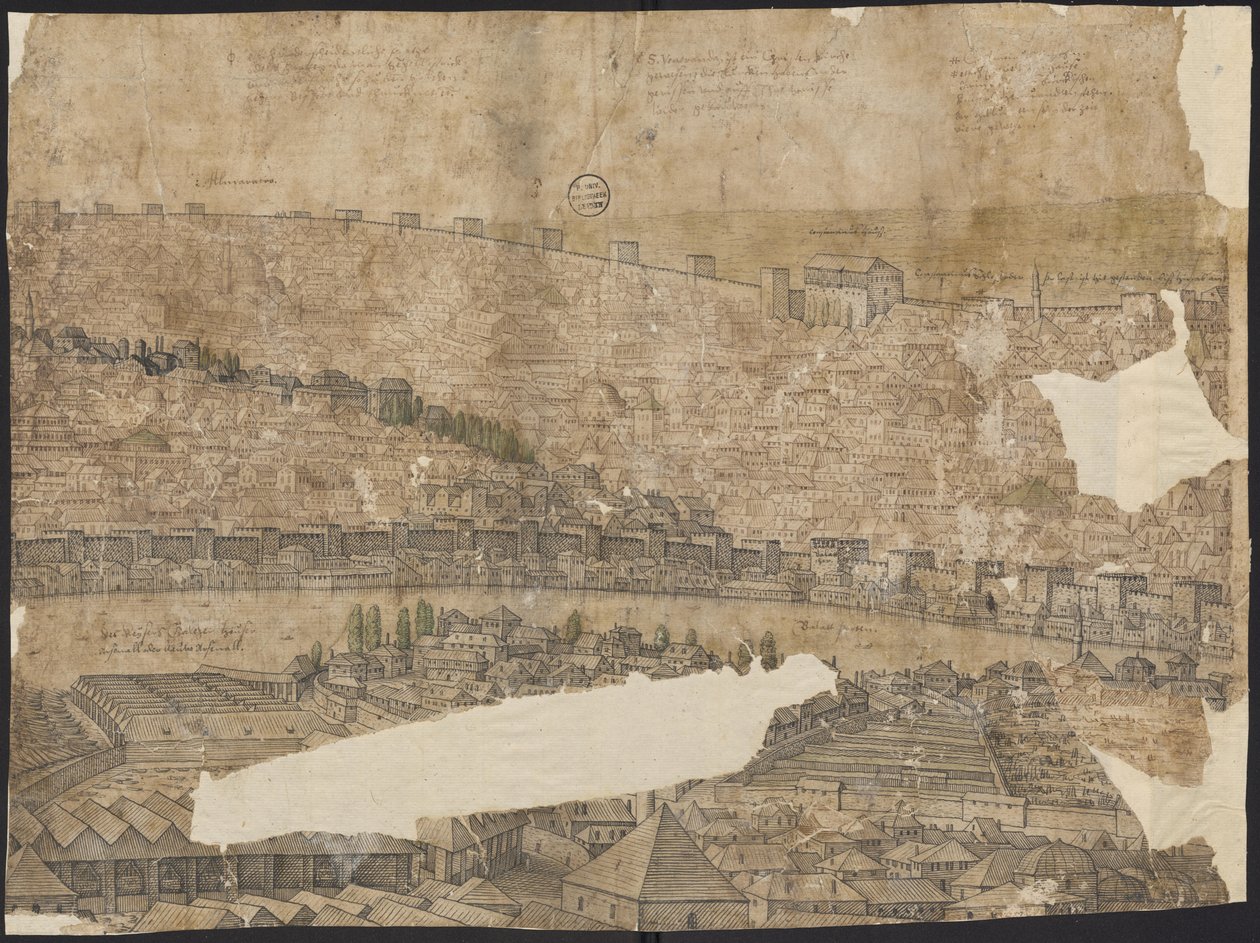 Prospecto de Constantinopla, Folha 16, Melchior Lorck, 1559 de Melchior Lorck