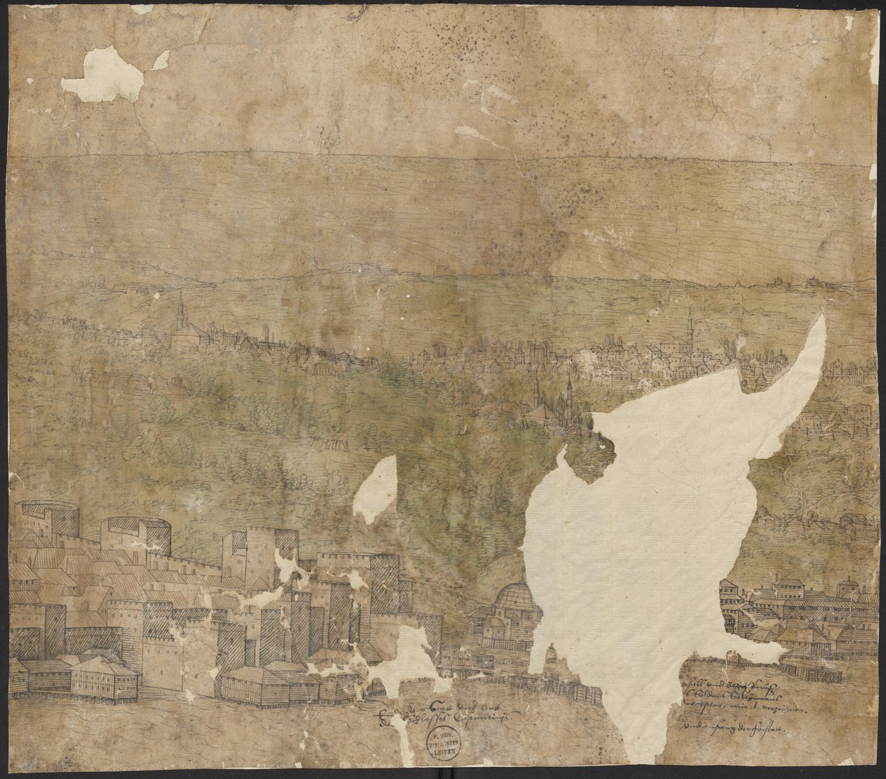 Prospecto de Constantinopla, Folha 18, Melchior Lorck, 1559 de Melchior Lorck