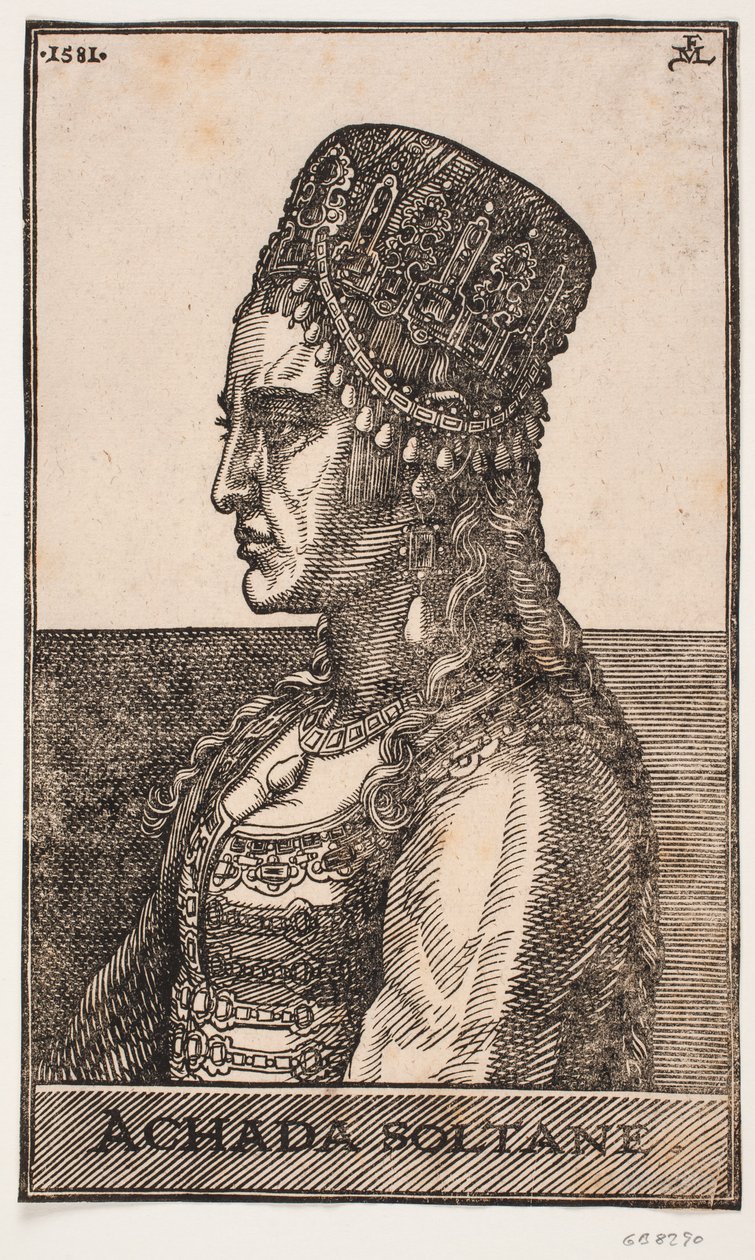 Sultanindeportræt, perfil mod v.: ACHADA SOLTANE de Melchior Lorck