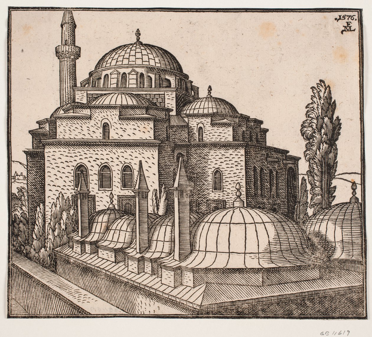 A Mesquita Atik Ali Pasha em Istambul de Melchior Lorck