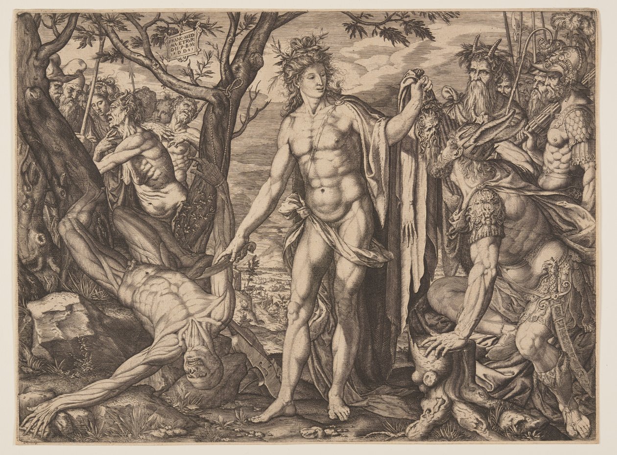 Apolo e Marsyas/Julgamento de Midas de Melchior Meier
