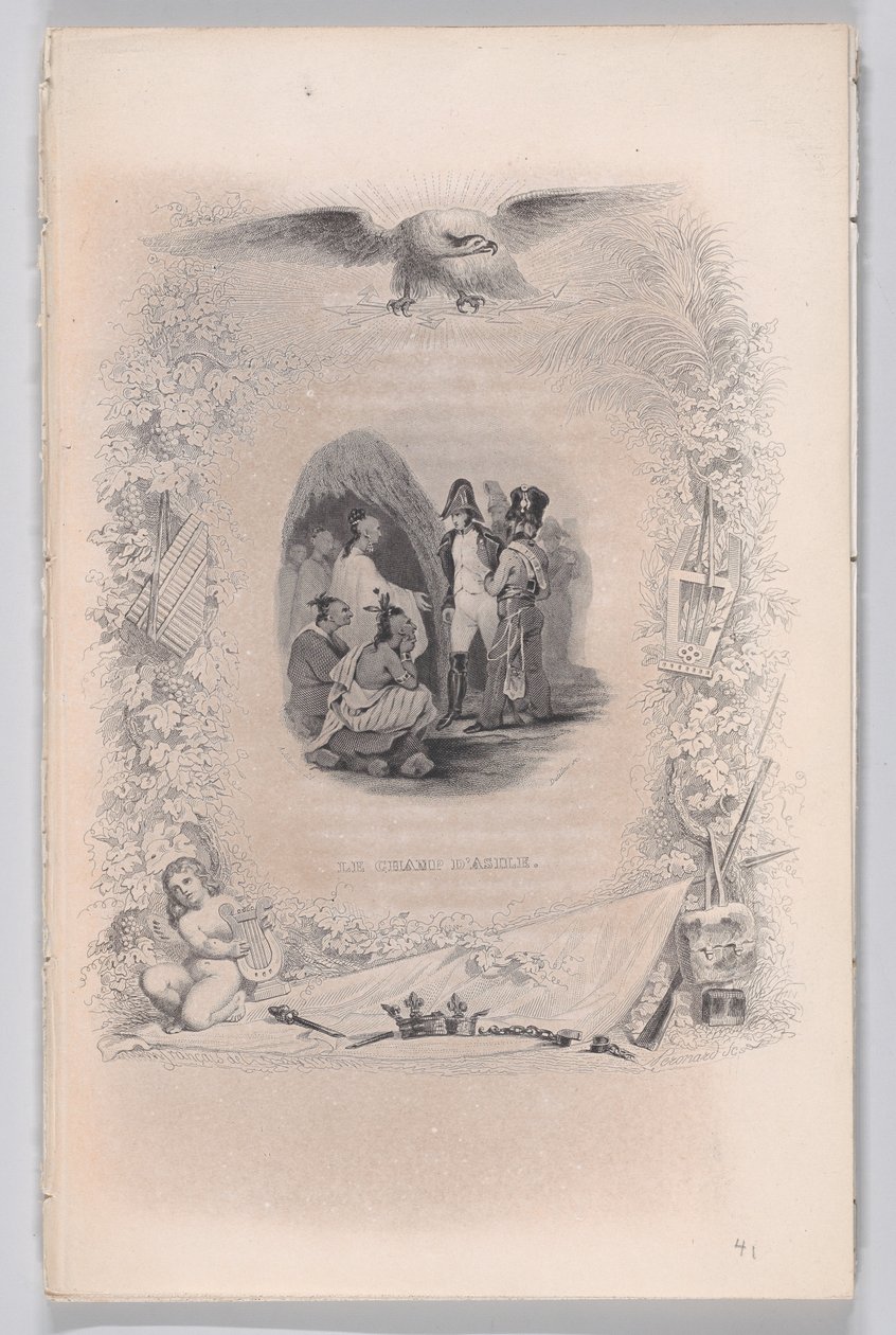 O campo de asilo de The Songs of Béranger, 1829 de Melchior Peronard
