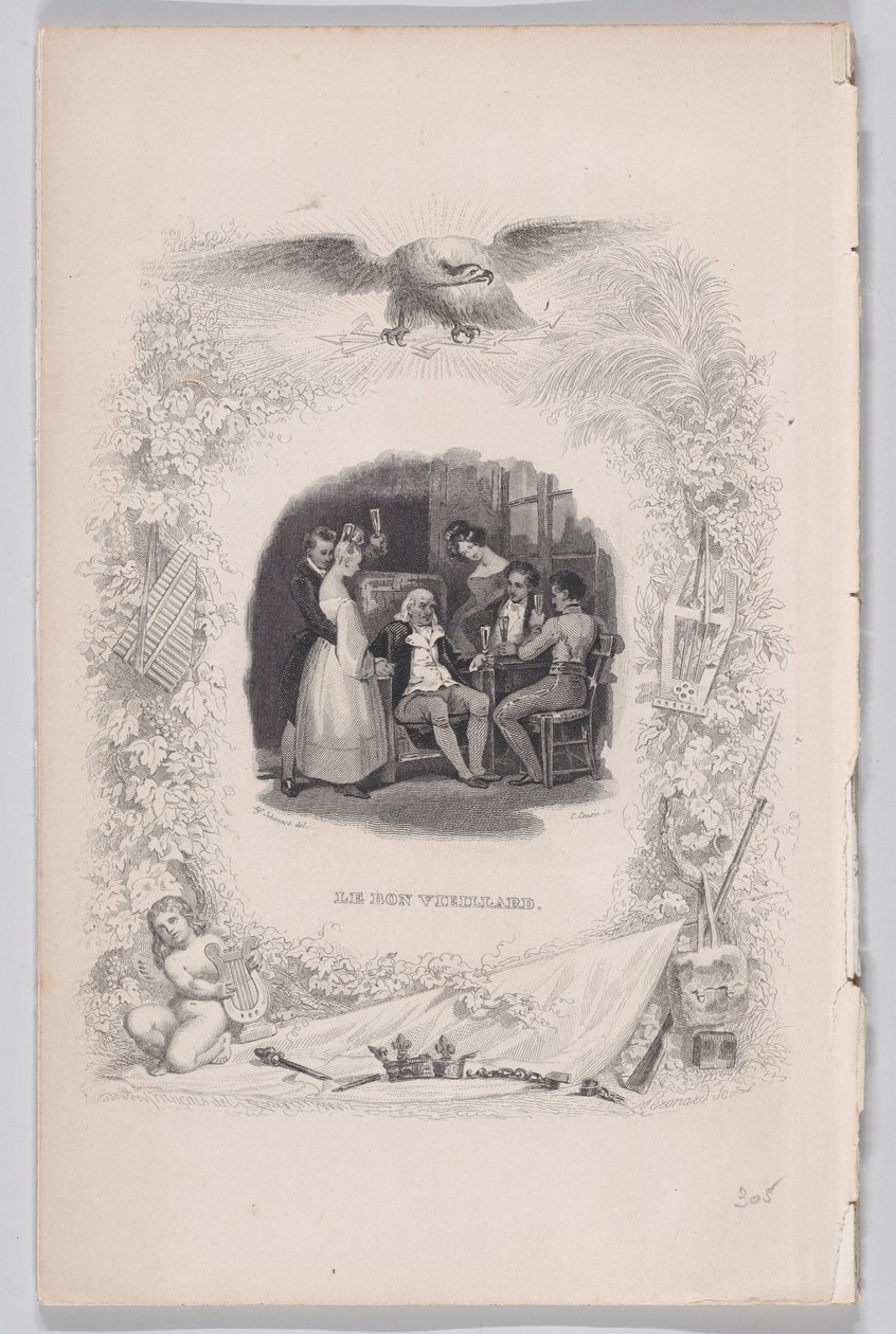 O Bom Velho de The Songs of Béranger, 1829. de Melchior Peronard