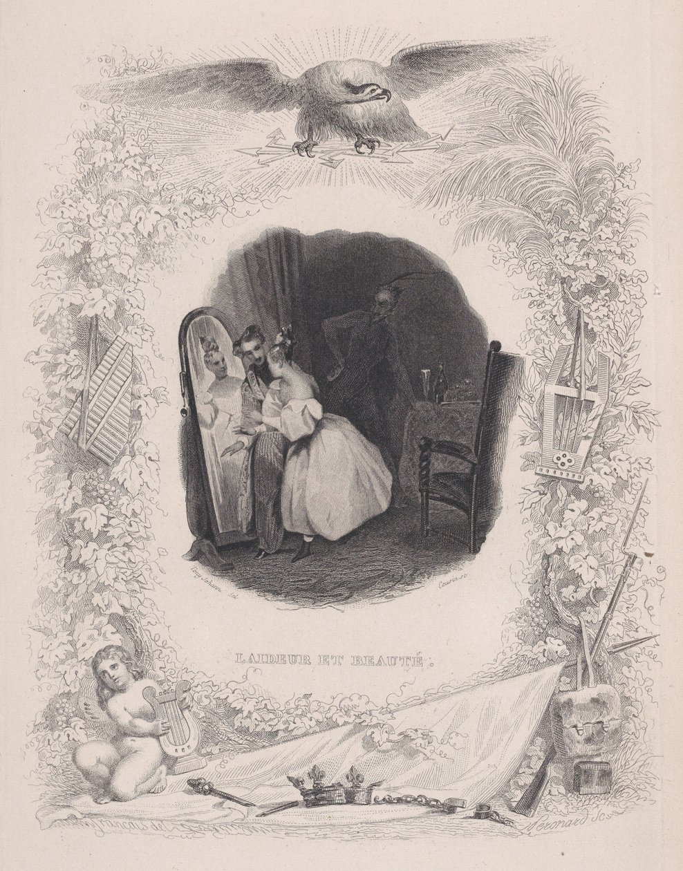 Fealdade e Beleza, de As Canções de Béranger, 1829. de Melchior Peronard