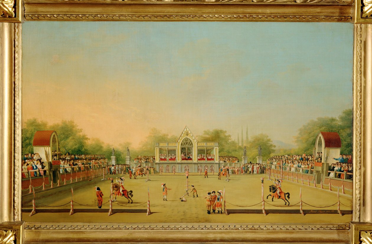 Turnier em Laxenburg - Torneio no castelo de Laxenburg ... (pintura sobre tela) de Melchior Seltzam
