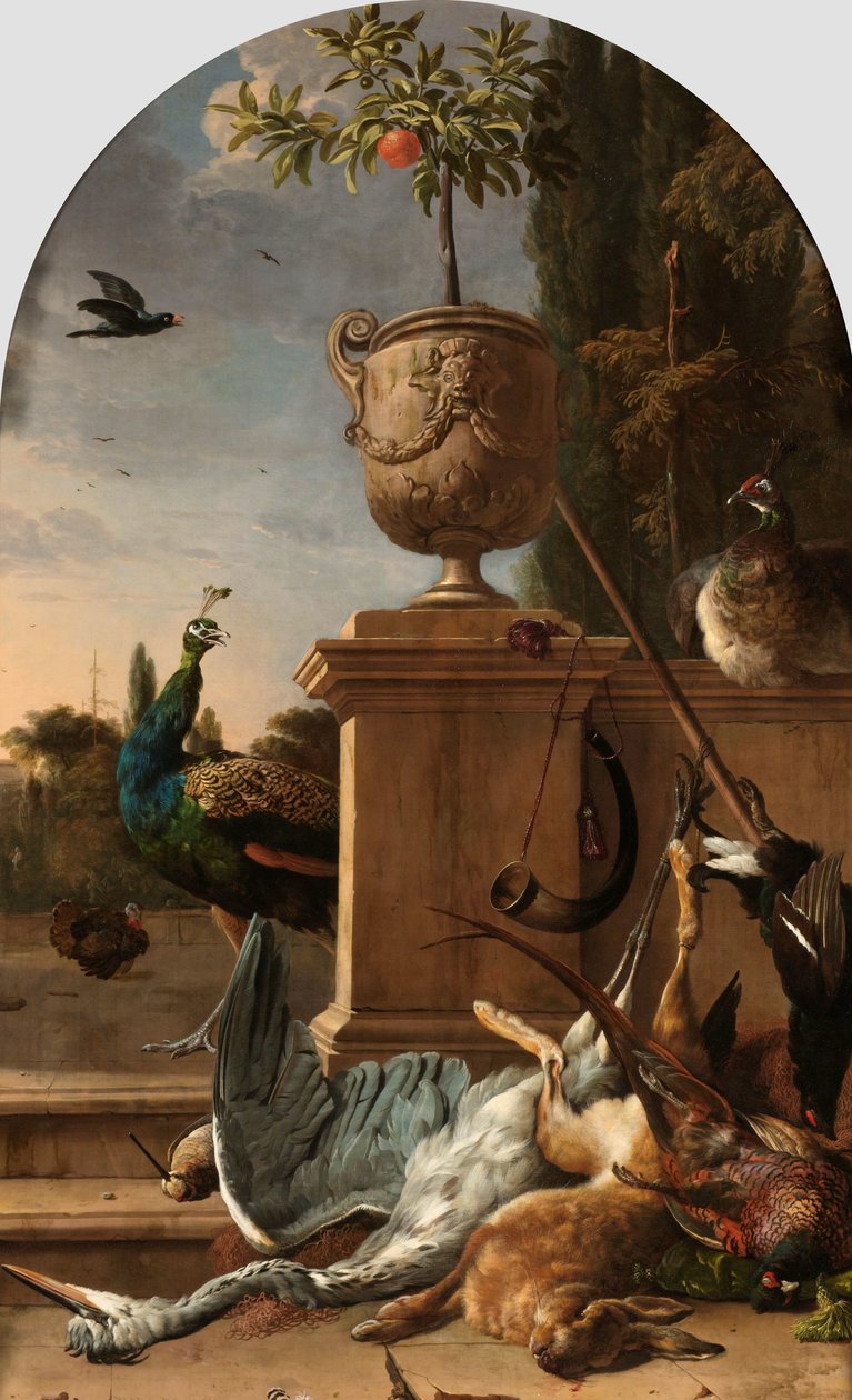 A bolsa de um caçador em um terraço A bolsa de um caçador em um terraço de Melchior d