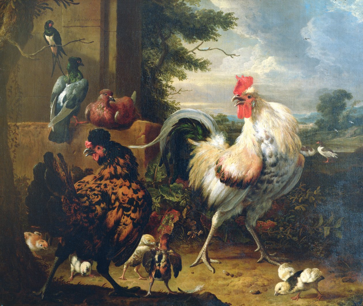 Aves de capoeira de Melchior de Hondecoeter