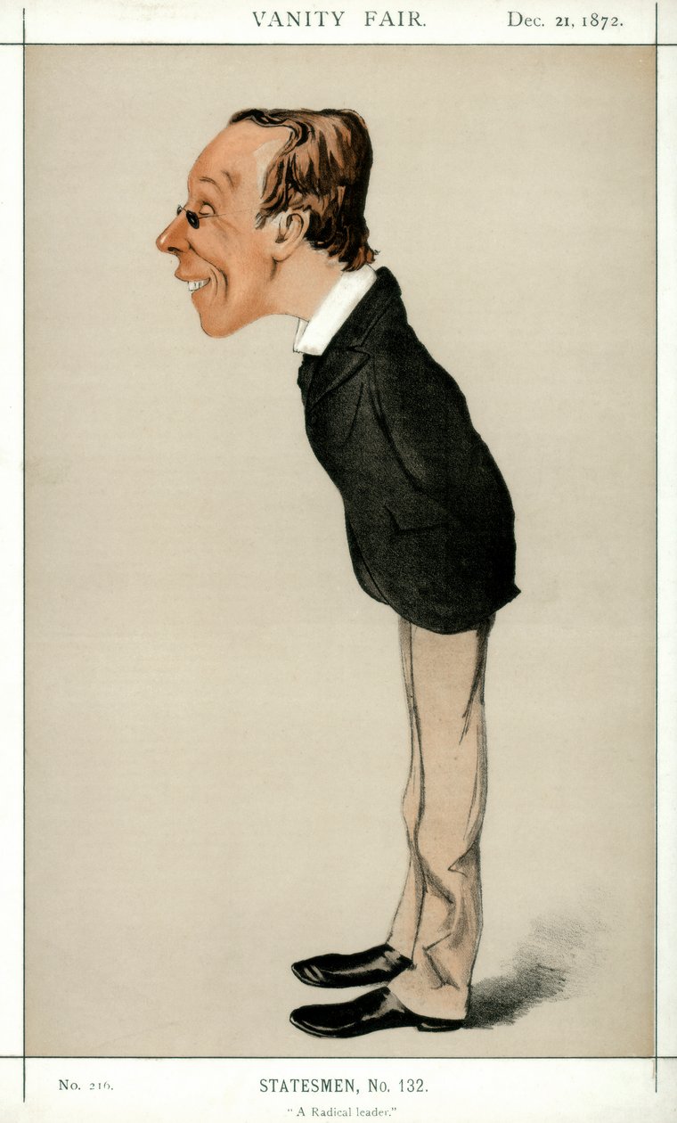 Um líder radical, Henry Fawcett MP, político e economista britânico, 1872. de Melchiorre Delfico