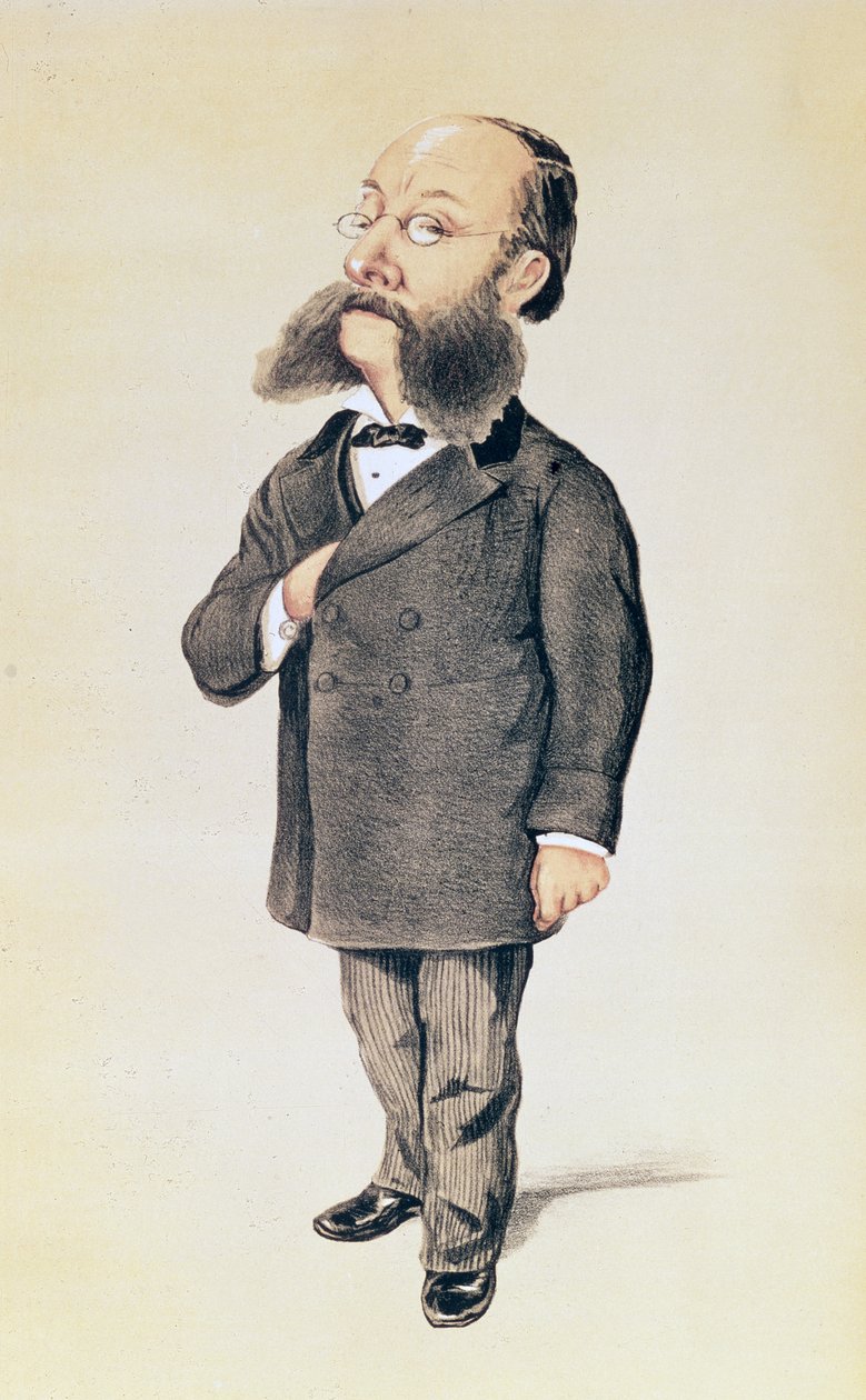 Paul Julius Reuter, desenho animado da Vanity Fair, 1872 cor litho de Melchiorre Delfico