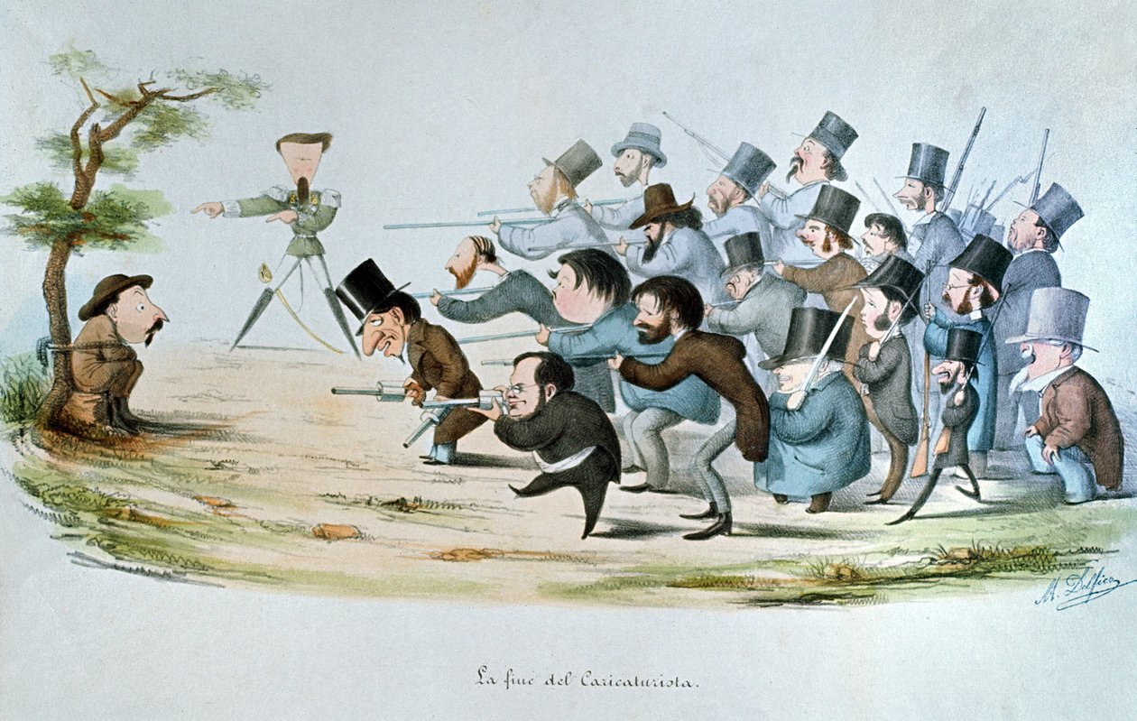 O fim de um caricaturista, 1860 de Melchiorre Delfico