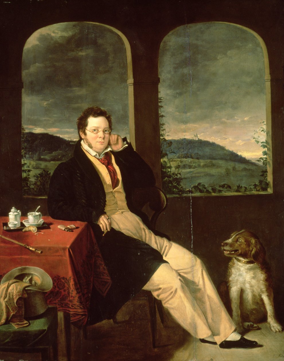 Retrato de schubert de Gabor Melegh