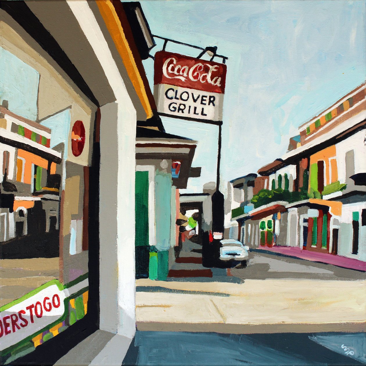 Clover Grill, 2023 (acrílico sobre tela) de Melinda Patrick