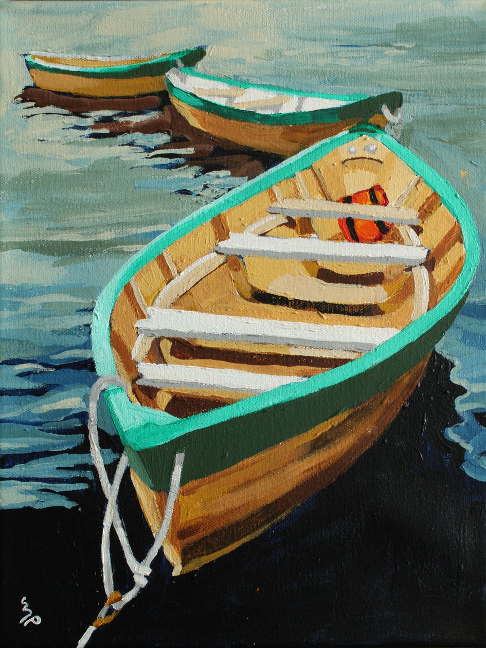 Three of a Kind, 2022 (acrílico sobre tela) de Melinda Patrick