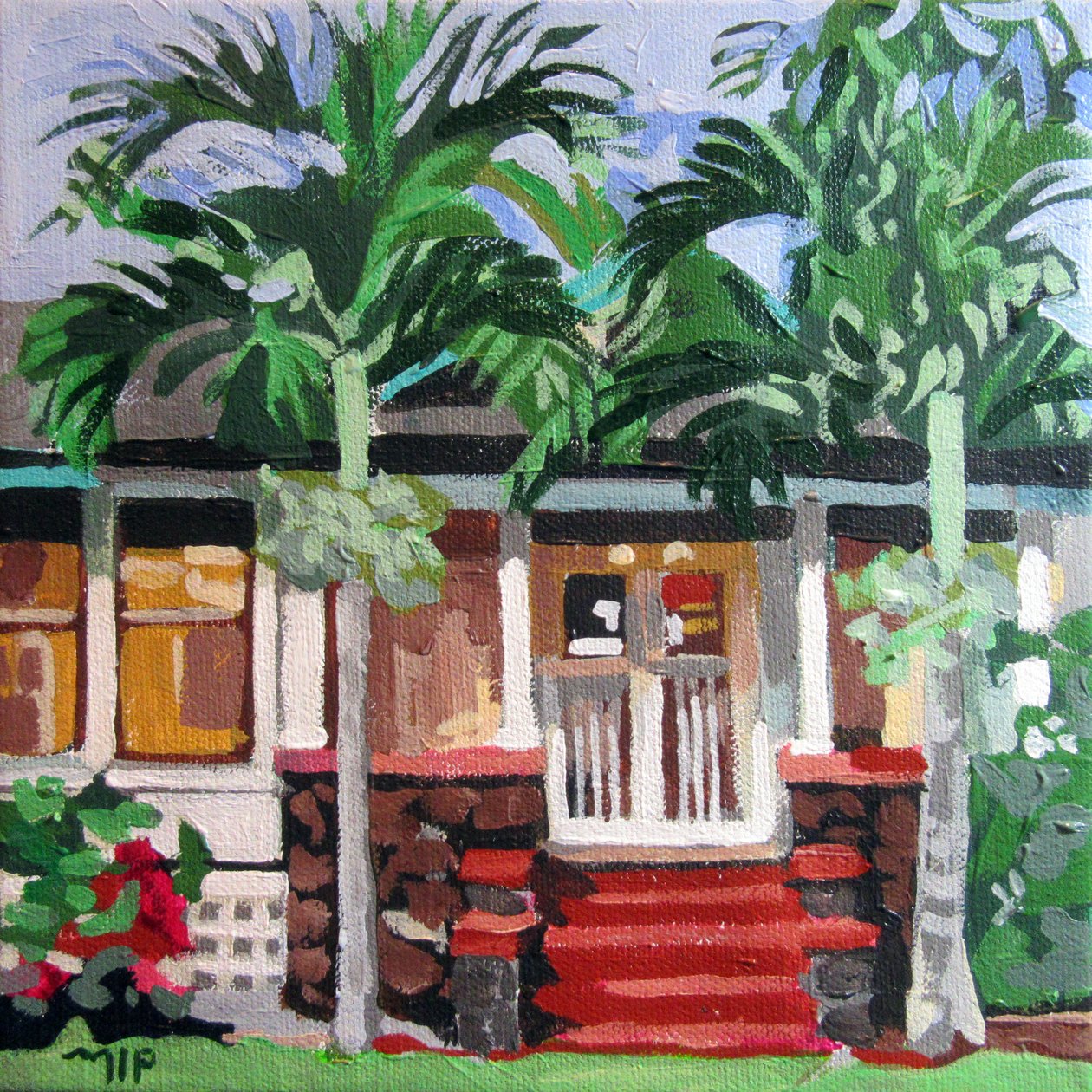 Two Palms, 2024 (acrílico sobre tela) de Melinda Patrick