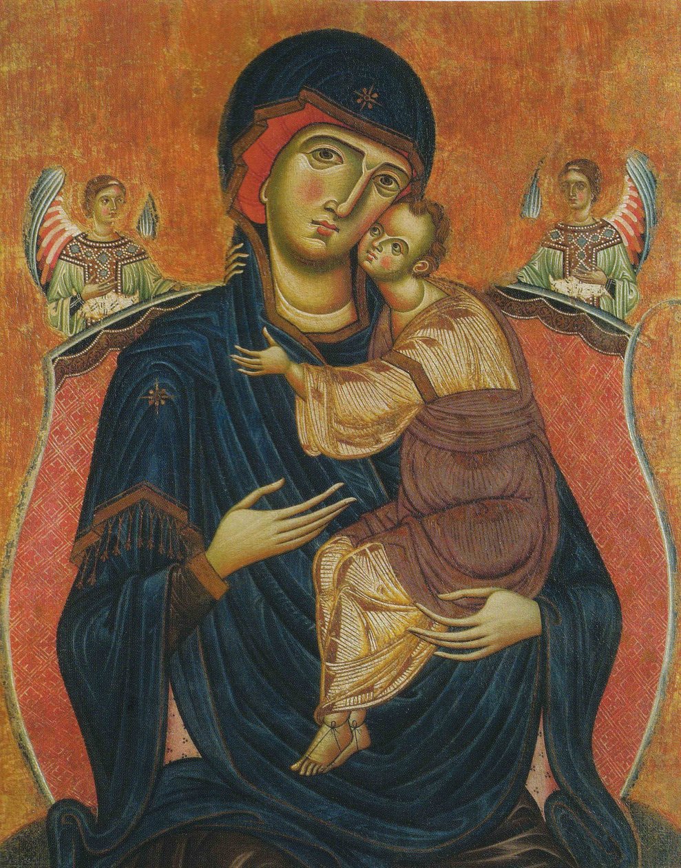Madonna e criança e anjos de Meliore di Jacopo