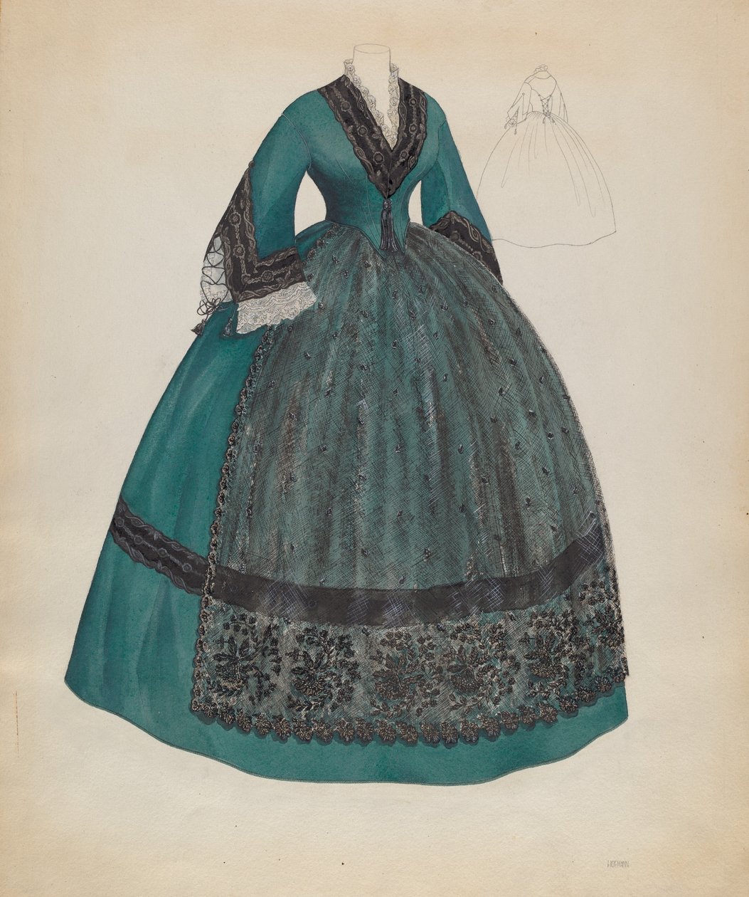 Vestido, c. 1937. de Melita Hofmann