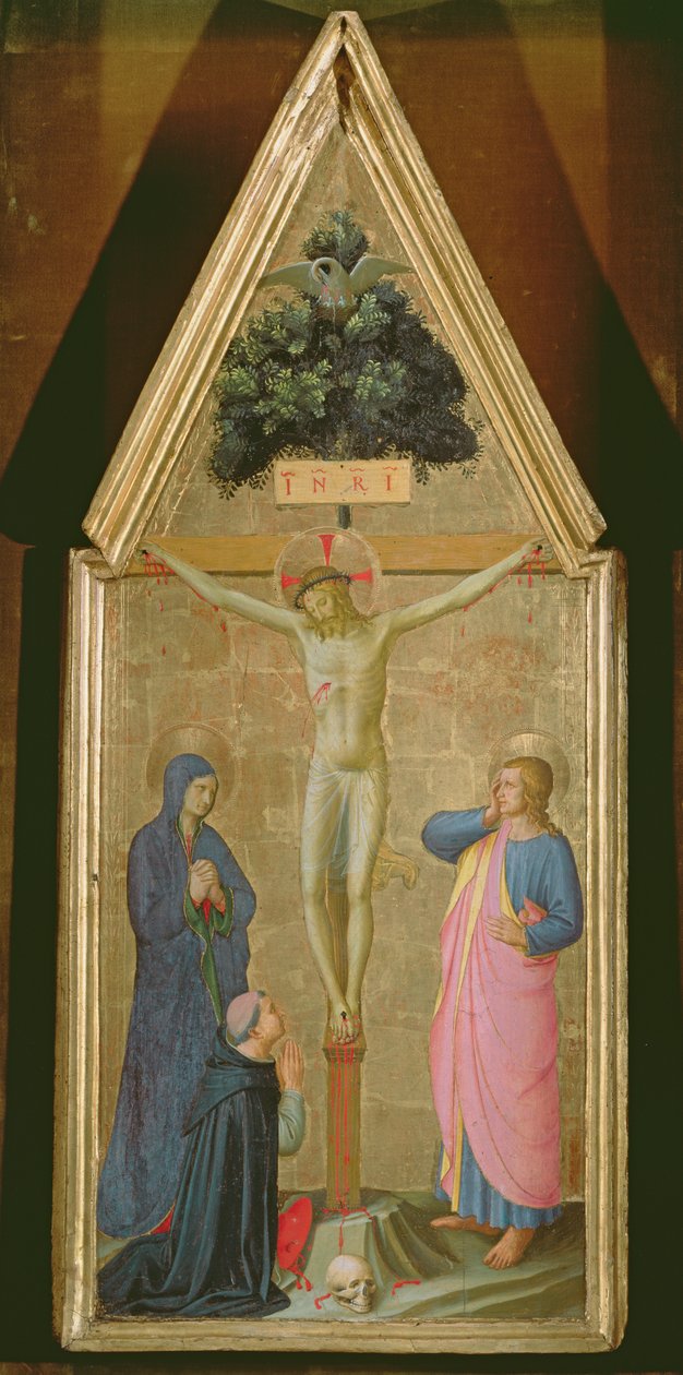 Crucificação (tempera no painel) de Melozzo da Forli