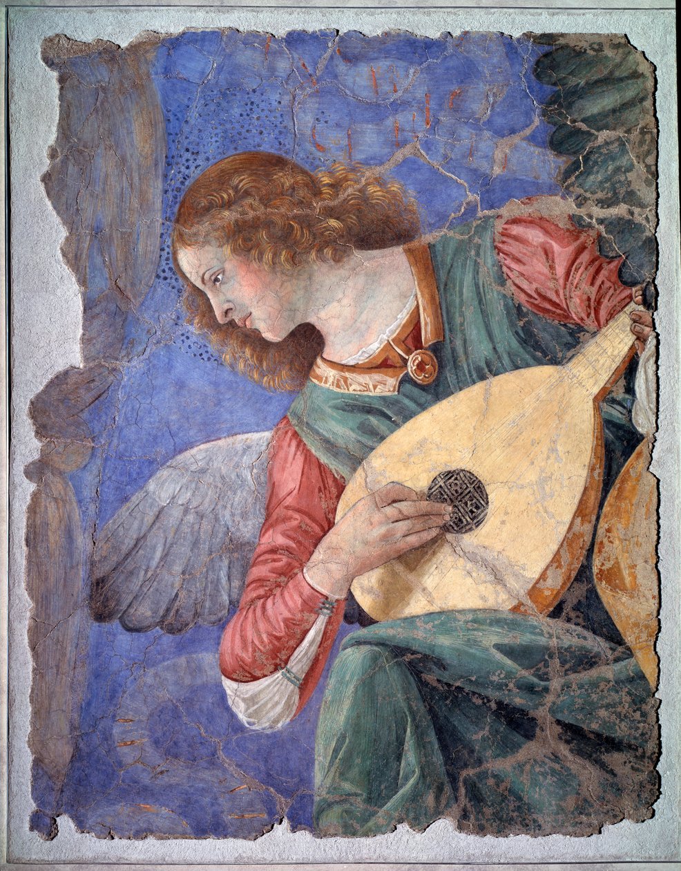 Anjo tocando alaúde, c.1480 (fresco destacado) de Melozzo da Forli