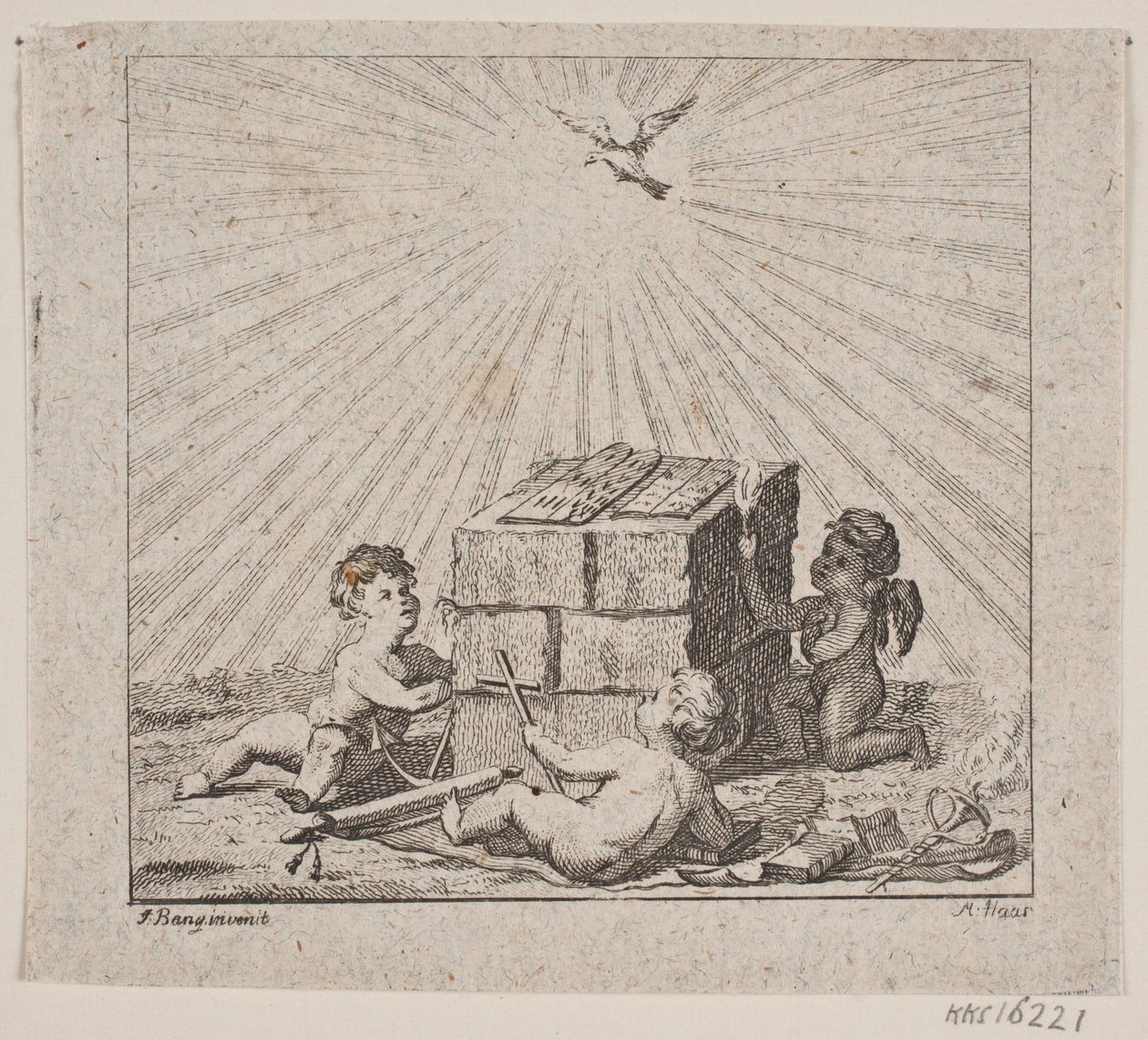 Dinamarquês:  Vignet til N. E. Balle "Theses Theologica" de Meno Haas