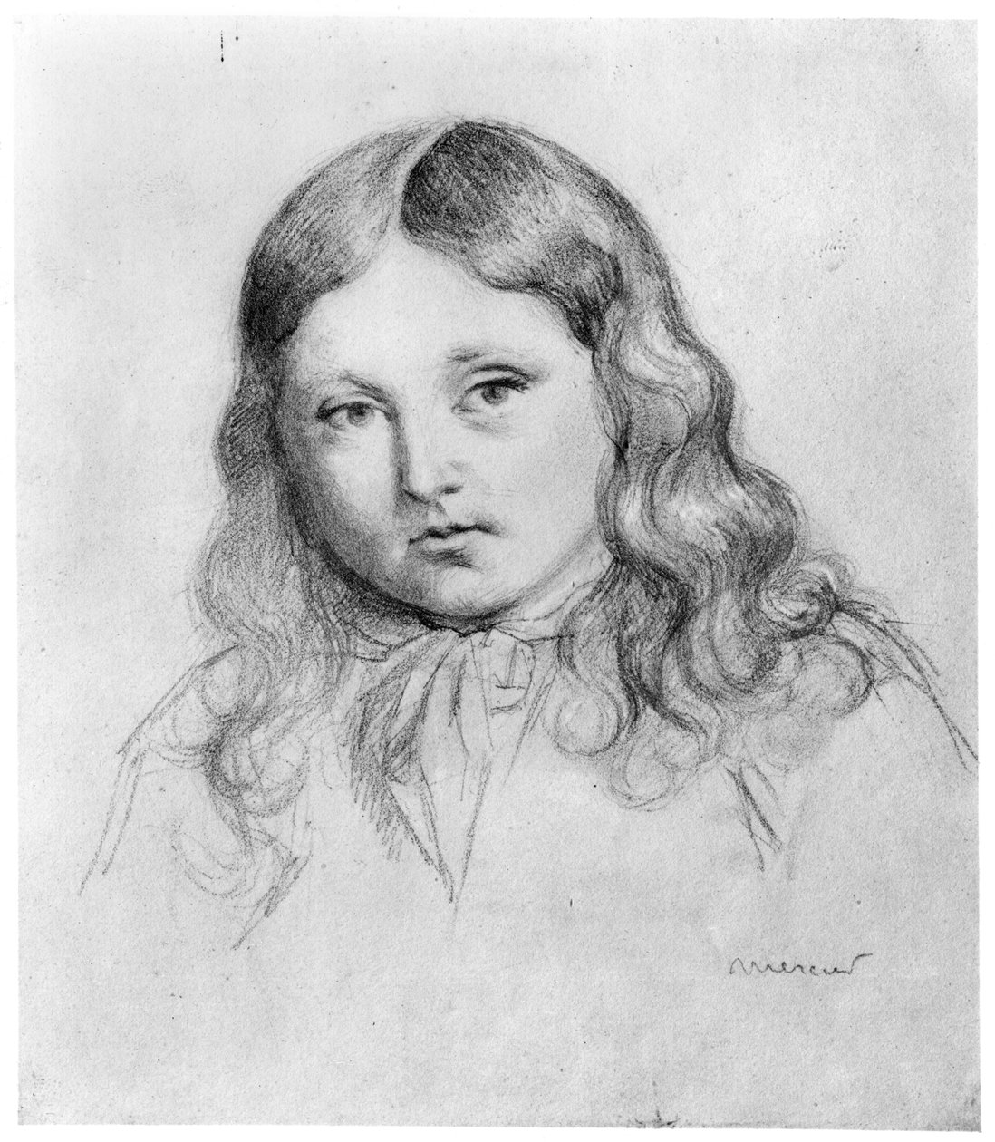 Retrato de Solange Sand (nascido em 1828) de Mercier