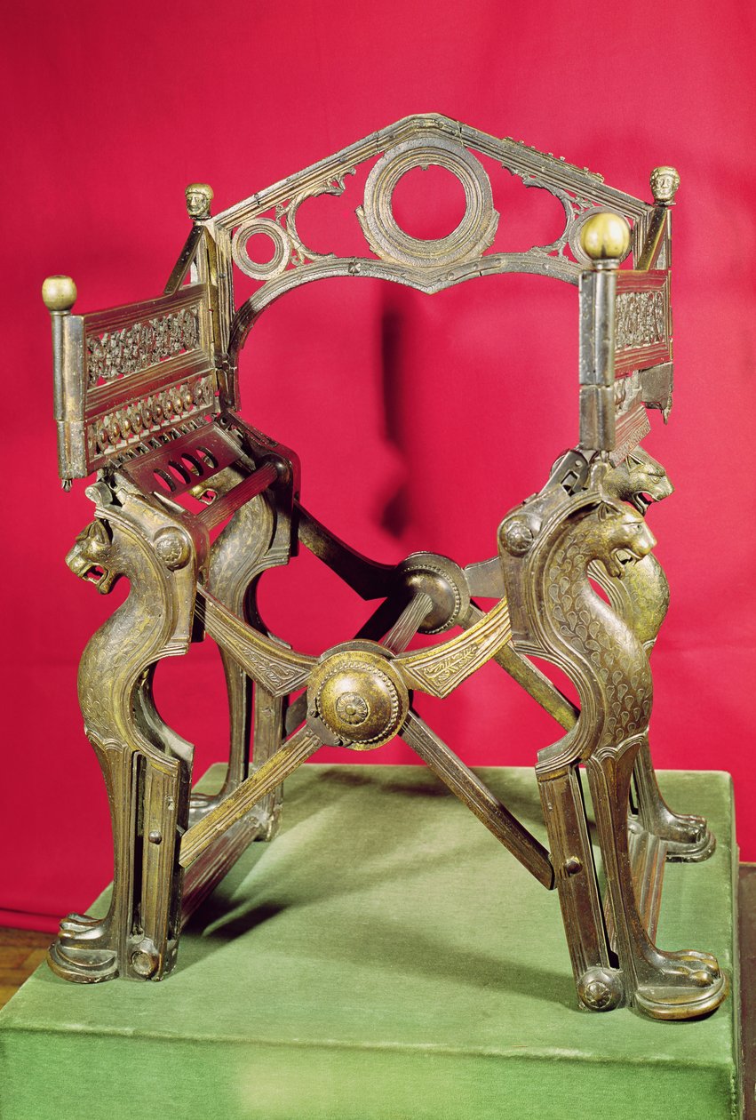 Trono do Rei Dagobert (metal dourado) de Merovingian