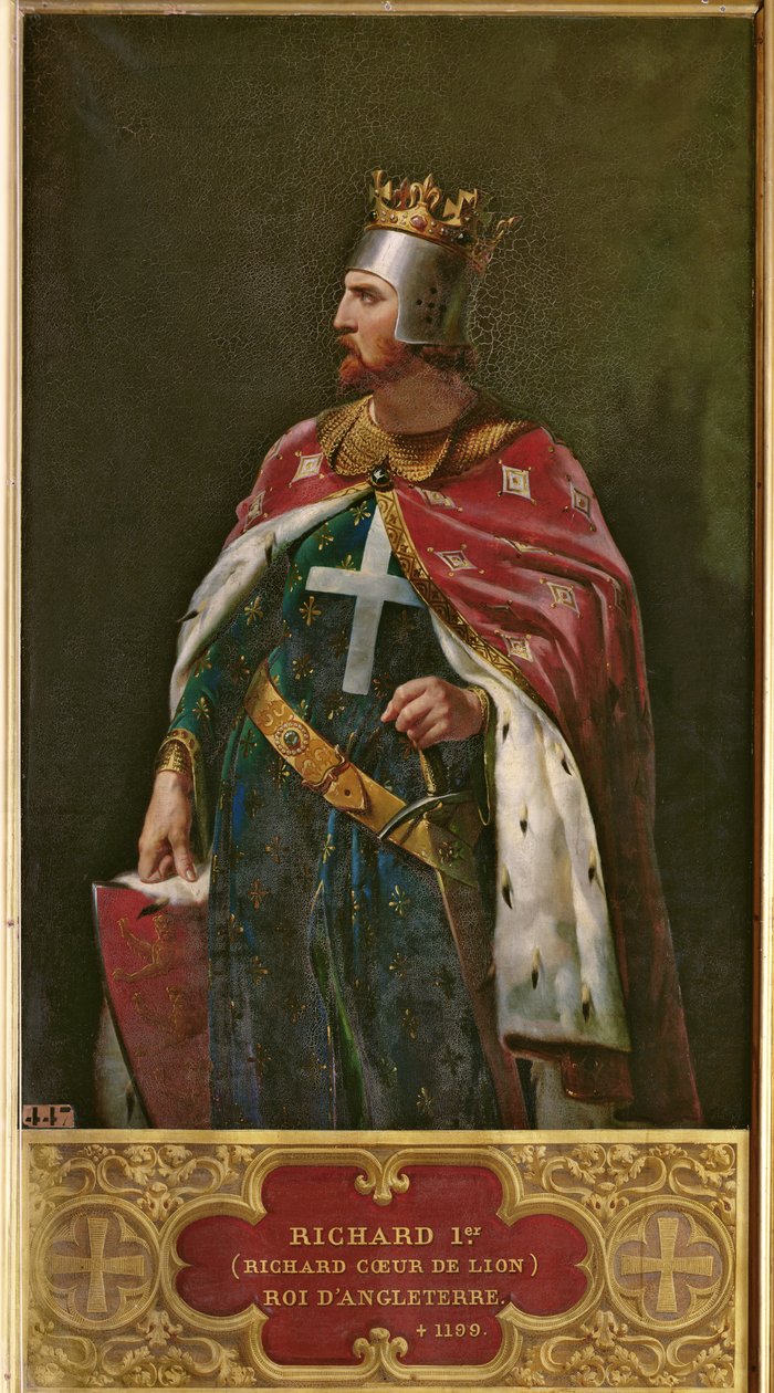 Richard eu o Lionheart (1157-1199) rei da Inglaterra, 1841 de Merry Joseph Blondel