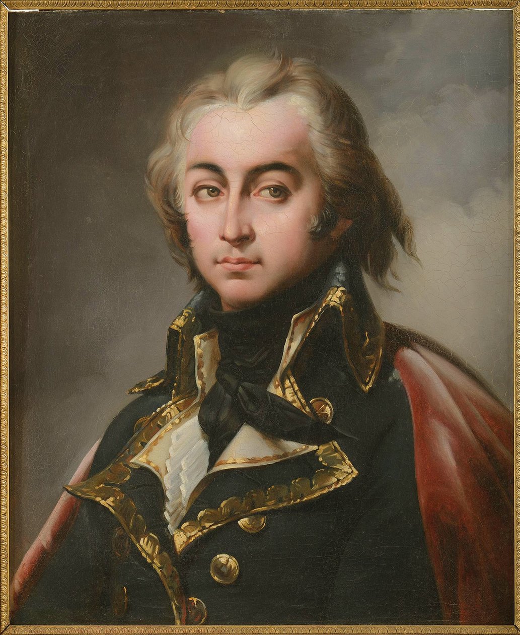Jean-Baptiste (Jean Baptiste) Cyrus de Timbrune de Thiembronne, Comte de Valence (1752-1822), de Blondel, Merry-Joseph (1781-1853). Óleo sobre tela. Dimensão : 65x54 cm. Coleção Privada de Merry Joseph Blondel