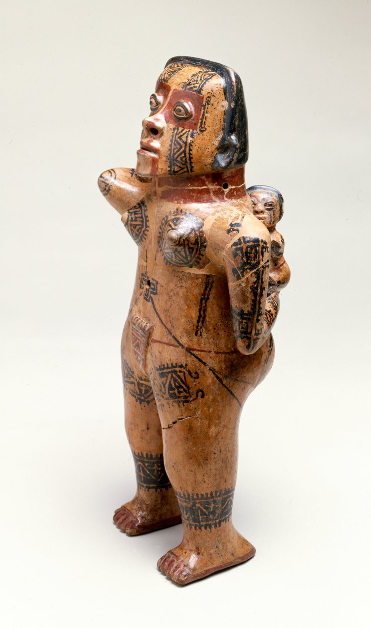 Mulher com criança, Guanacaste, 500-800 (cerâmica) de Mesoamerican