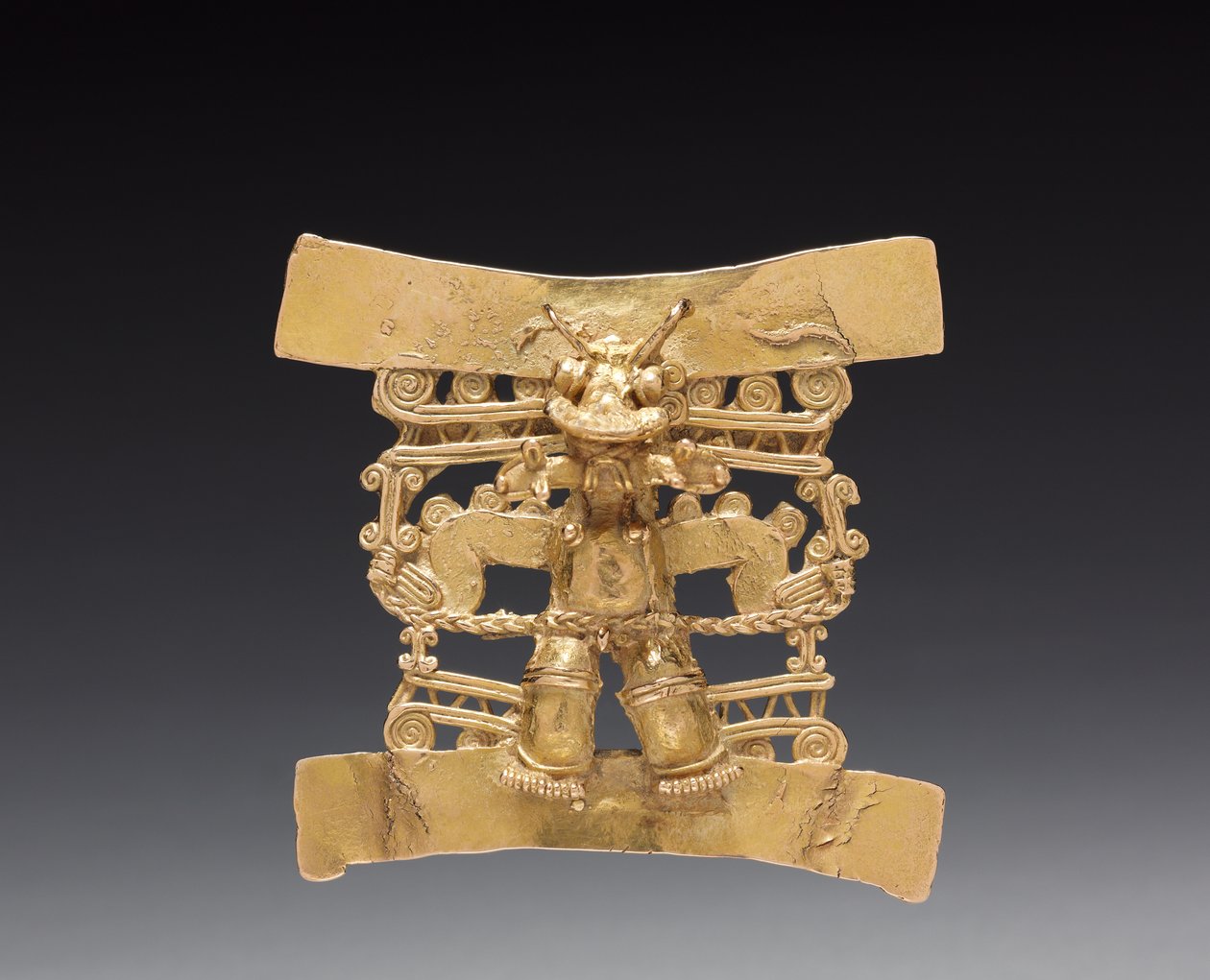 Pingente de figura com cabeça de animal, c. 1000-1550 (ouro fundido) de Mesoamerican Mesoamerican