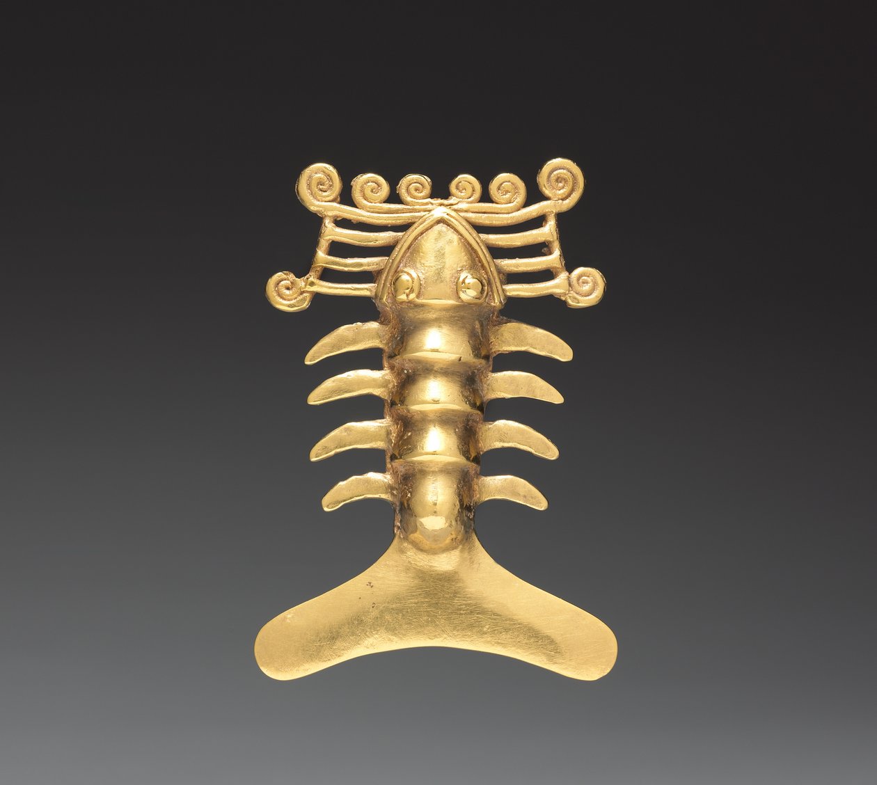 Pingente de lagosta, c. 1000-1500 (ouro fundido) de Mesoamerican Mesoamerican