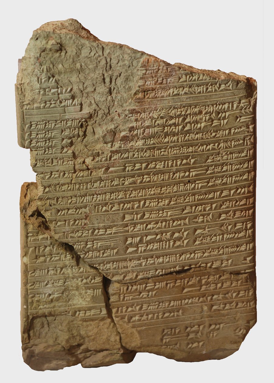 Tabuinha cuneiforme com prescrição médica, Ninveh (argila) de Mesopotamian