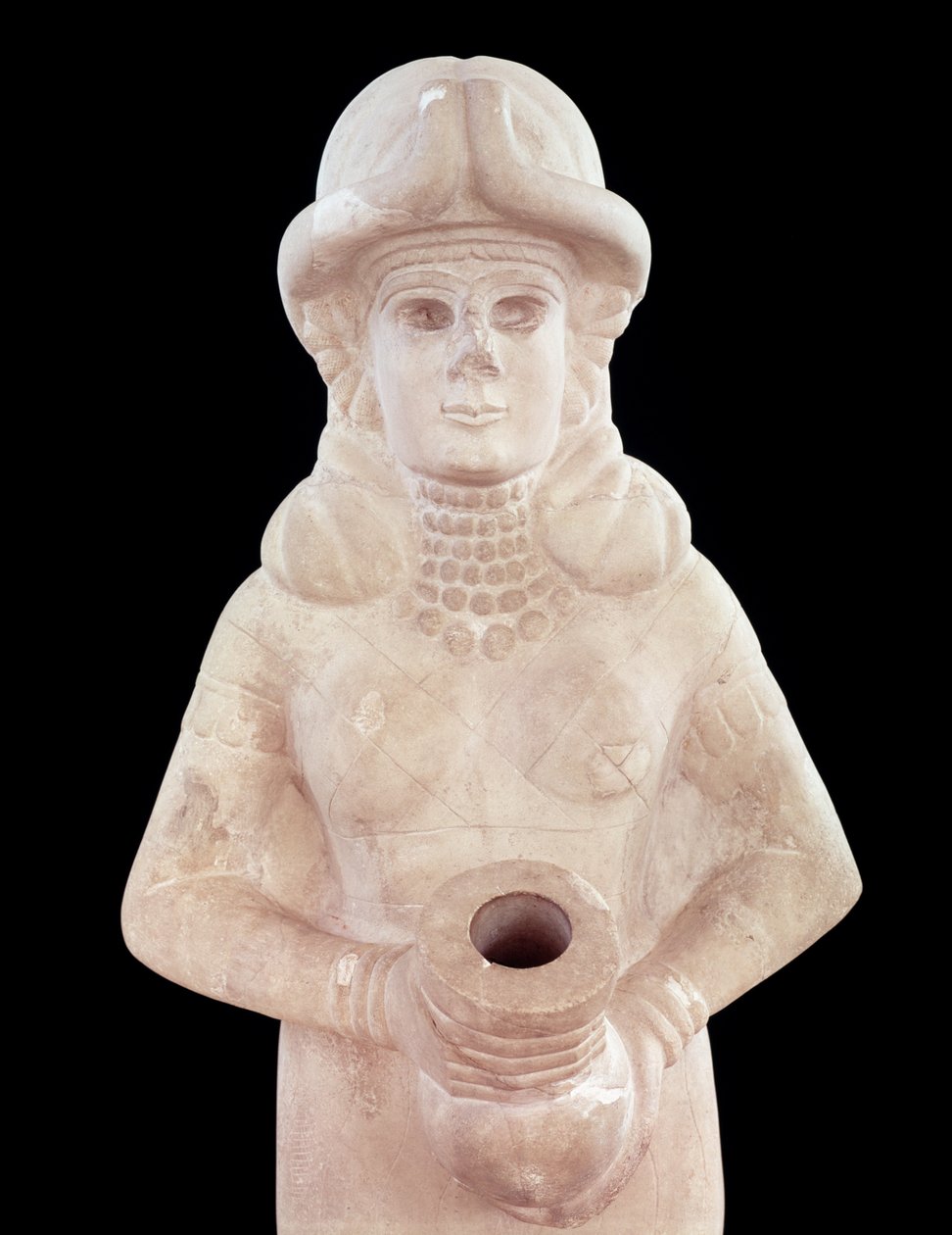 Deusa da fertilidade, de Mari, Médio Eufrates (detalhe) de Mesopotamian
