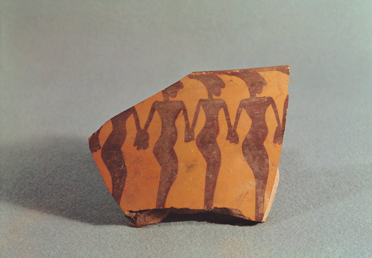 Fragmento de cerâmica representando mulheres dançando, c.5000-4000 (cerâmica) de Mesopotamian