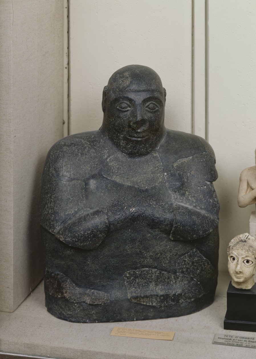 Lupad busto, um oficial da cidade de Umma, 2900-2400 aC (bronze) de Mesopotamian