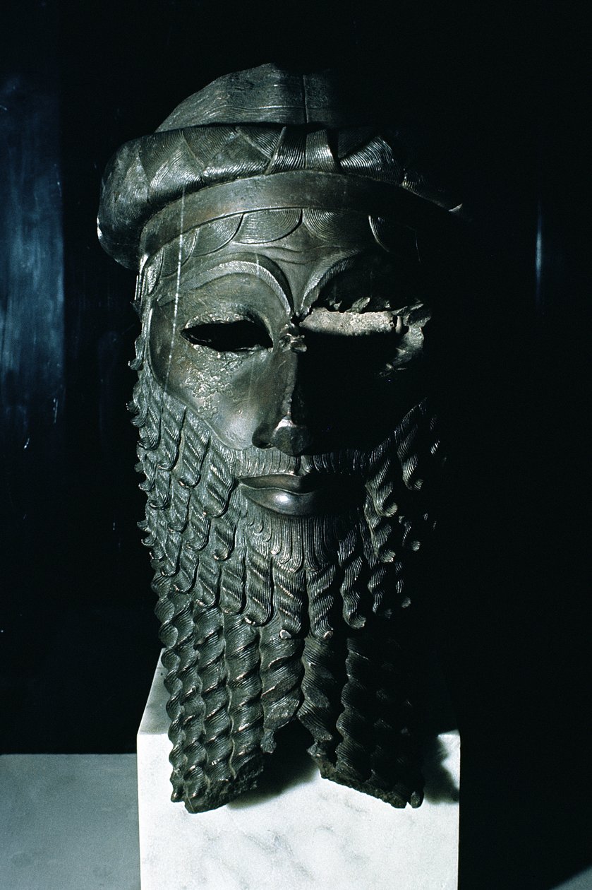 Cabeça de Sargão I (c.2334-2279 aC) 2334-2200 aC (cobre) (ver também 187024) de Mesopotamian