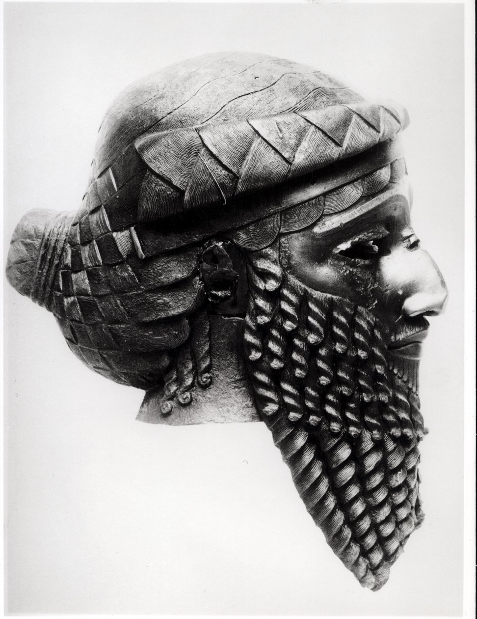 Cabeça de Sargão I (c.2334-2279 aC) 2400-2200 aC (cobre) (ver também 189592) de Mesopotamian