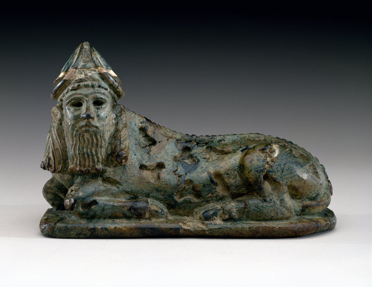 Deidade do Lama, c.2100-2000 aC (serpentina) de Mesopotamian