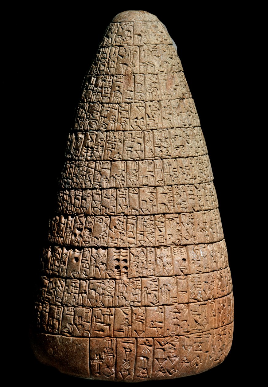 Cone de Urukagina (Clay, c. 2350 a.C.) de Mesopotamian Mesopotamian
