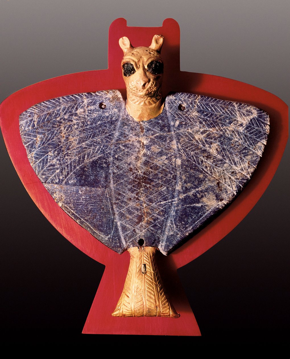 Mesopotâmia:". Águia com cabeça de leão "Estatueta do Tresor da Dinastia Ur" (escultura) de Mesopotamian Mesopotamian
