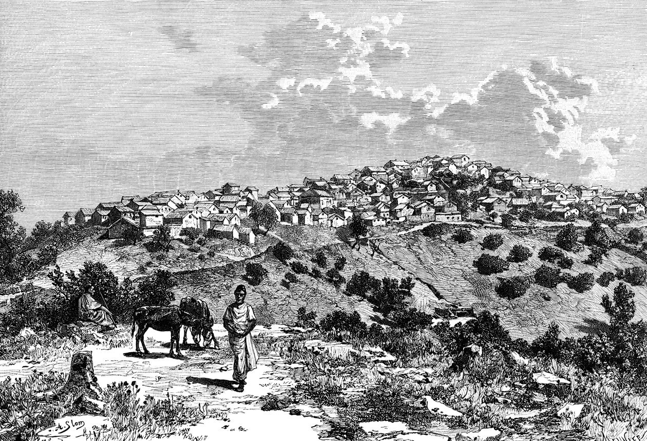 Uma vila de Kabyle, norte da África, 1895. de Meunier