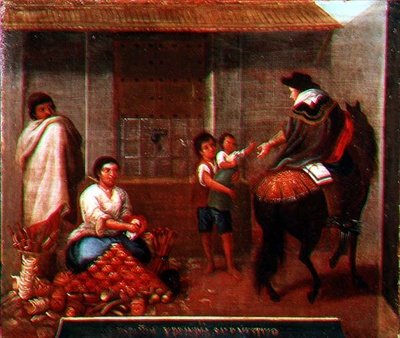 Um cenário de mercado de Mexican School