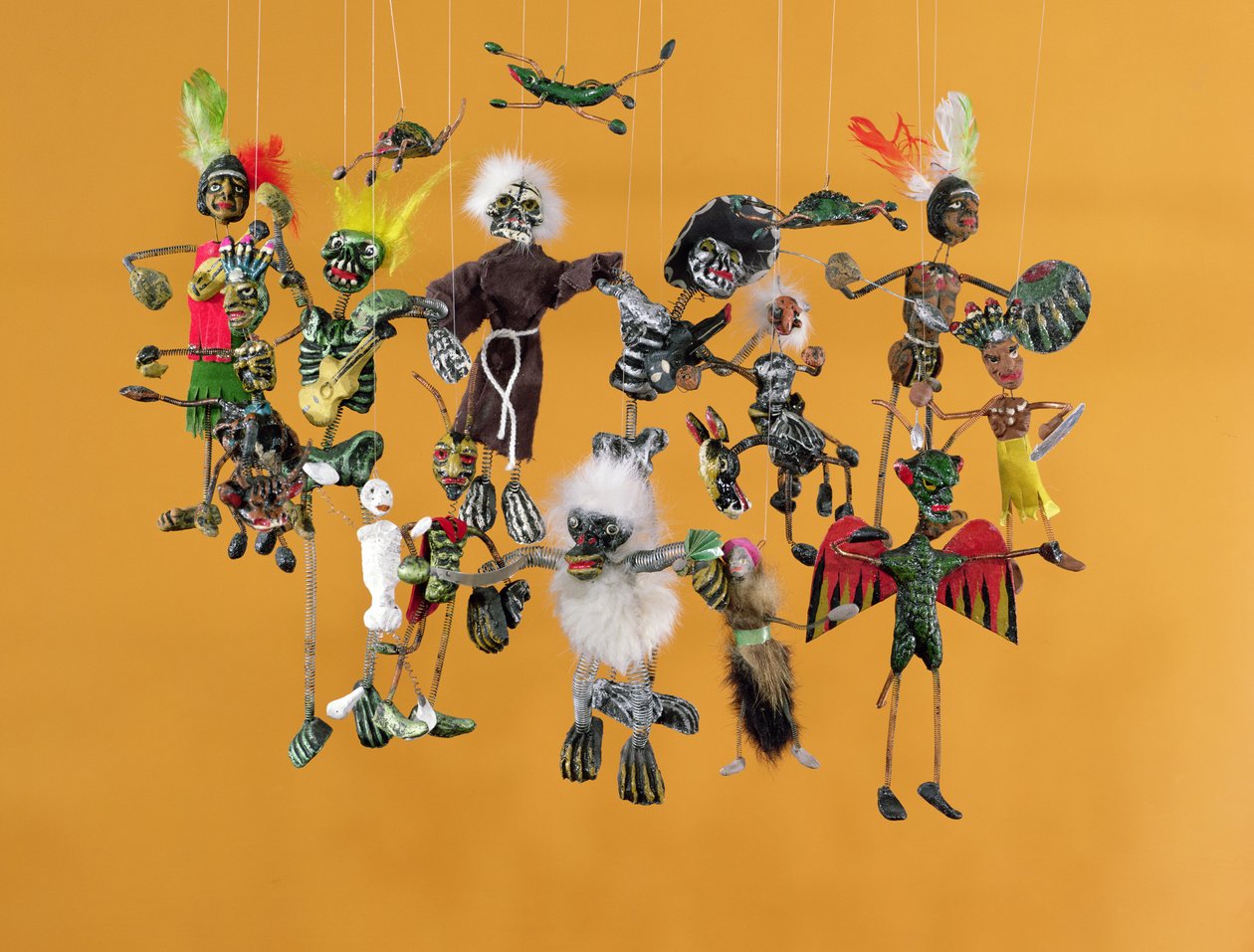 Dia dos mortos, de Oaxaca (papel machê) de Mexican School