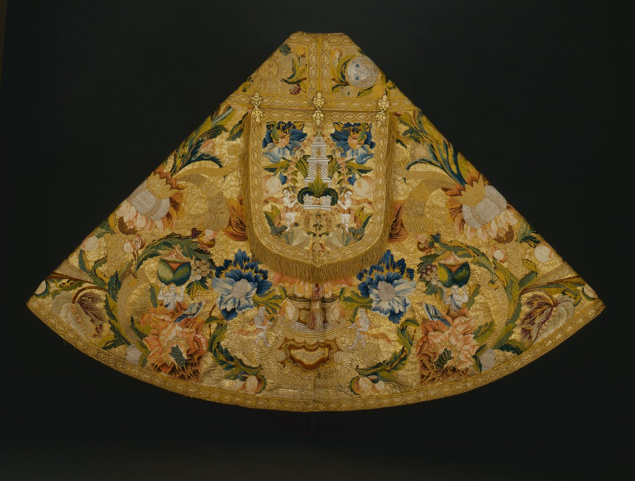 Cope Eclesiástico, c.1730 (têxtil) de Mexican School