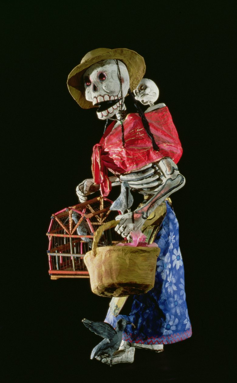 Figura para o dia dos mortos (papel machê) de Mexican School